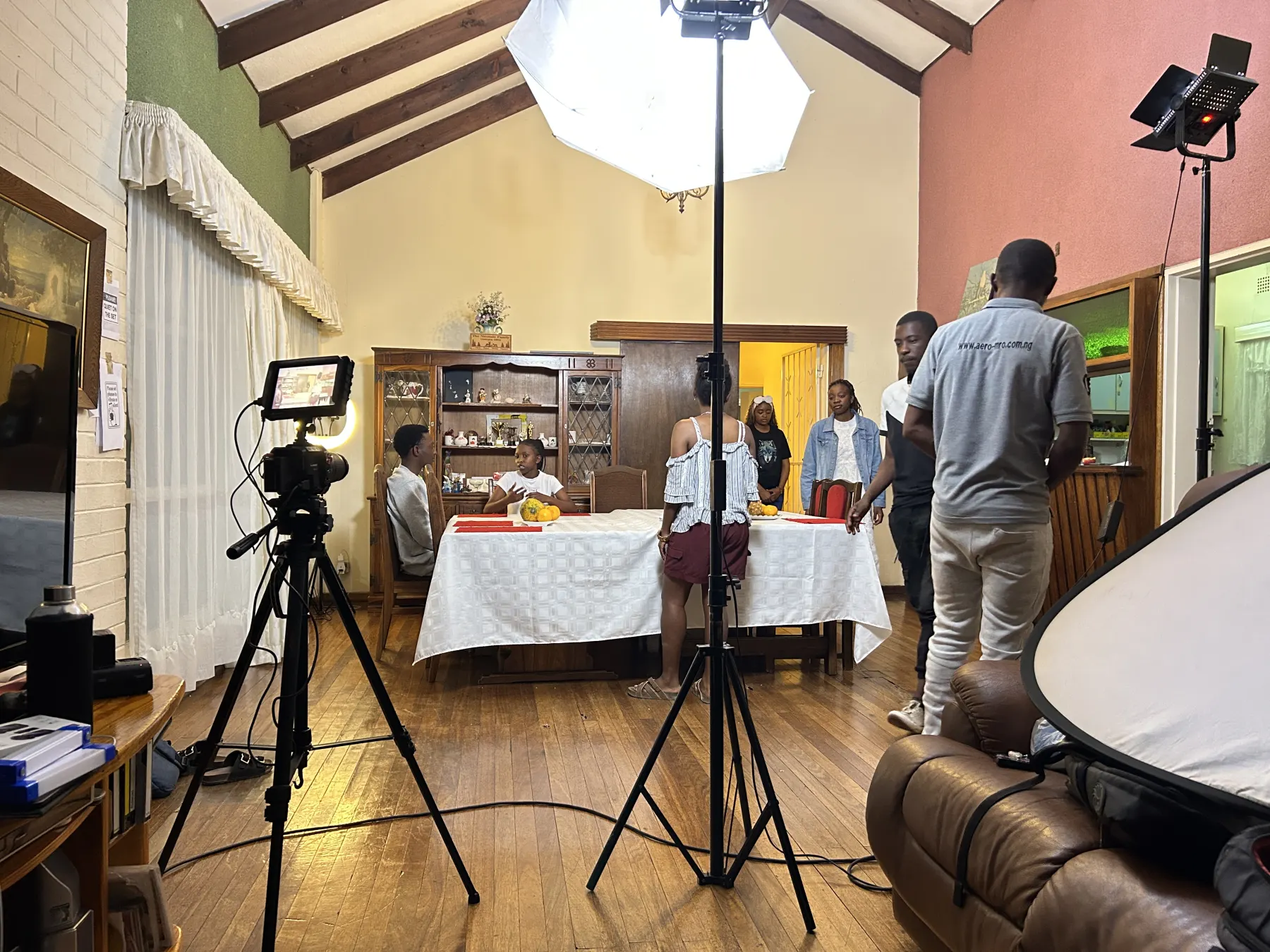 Behind-the-scenes image from The Darkness Between the Light